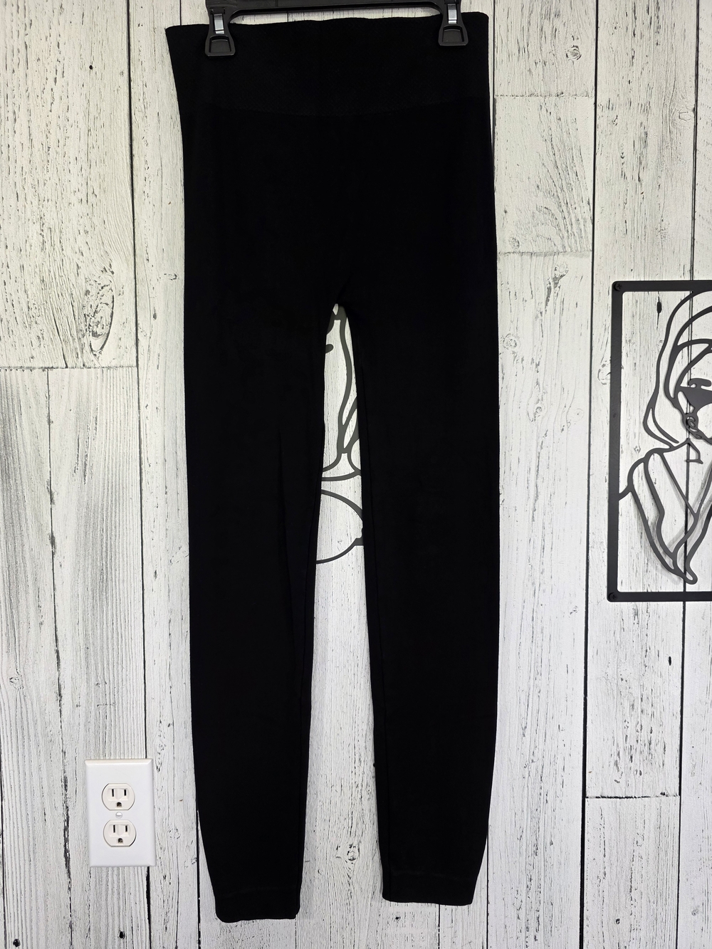 Orange Fashion Bamboo High Waisted Leggings One Size Black Cozy Fall Warm Lounge